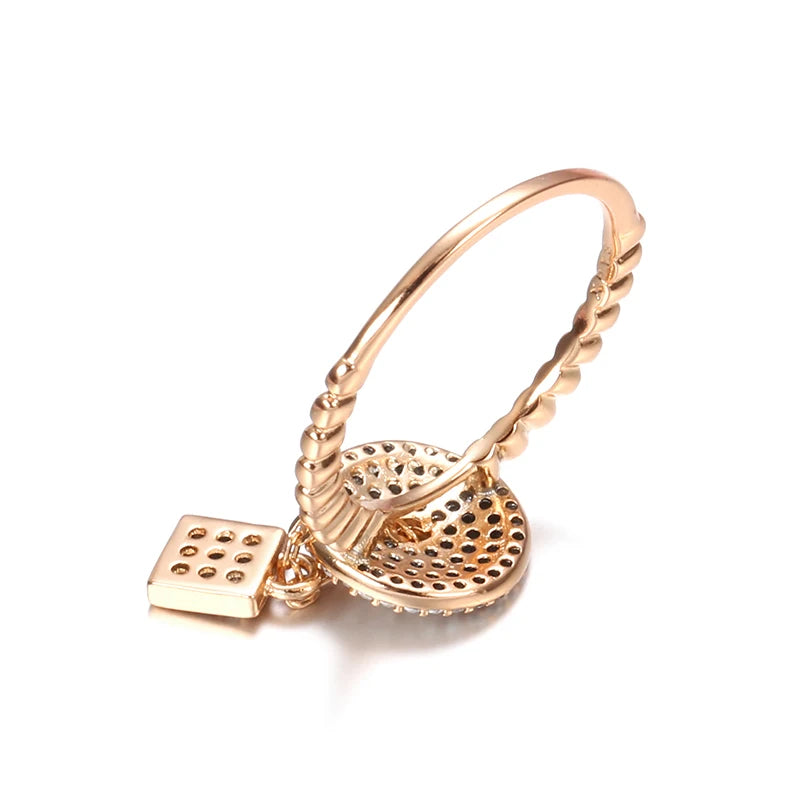 Delicate Band With Sparkling Zircon Stone Ring - Rose Gold Plated Jewellery Delicate Band With Sparkling Zircon Stone Ring - Rose Gold Plated Jewellery